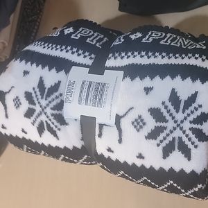 Pink by Victoria's secret sherpa blanket. Brand new